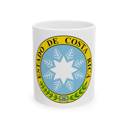 Coat of arms of Costa Rica (1840-1842) - White Coffee Mug-11oz-The Sticker Space