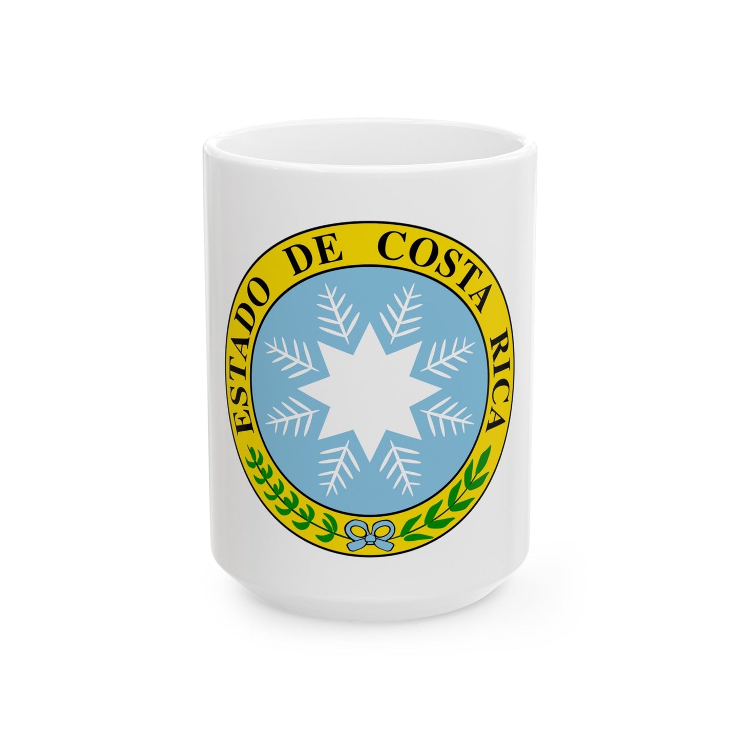 Coat of arms of Costa Rica (1840-1842) - White Coffee Mug-15oz-The Sticker Space