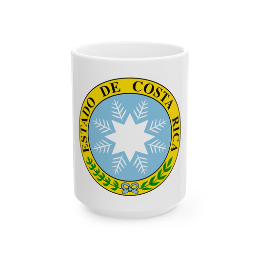 Coat of arms of Costa Rica (1840-1842) - White Coffee Mug-15oz-The Sticker Space