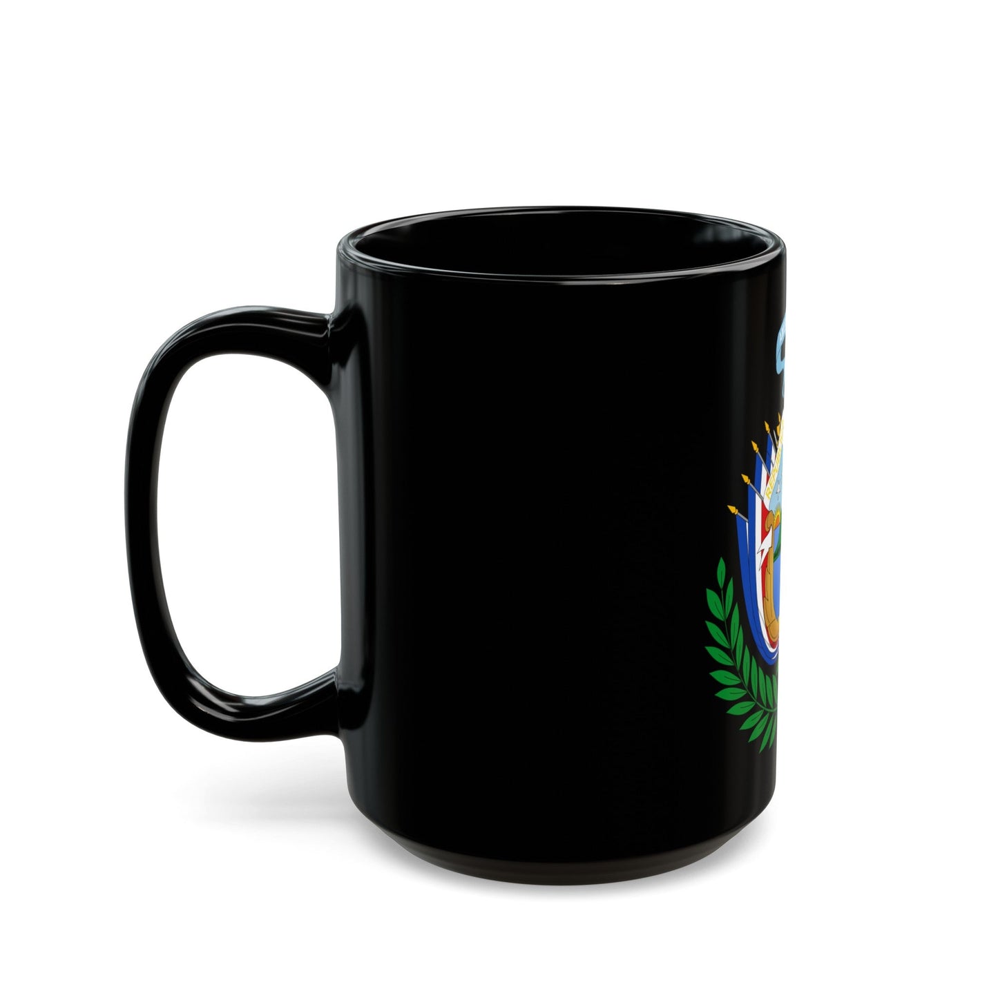 Coat of arms of Costa Rica (1848-1906) - Black Coffee Mug-The Sticker Space