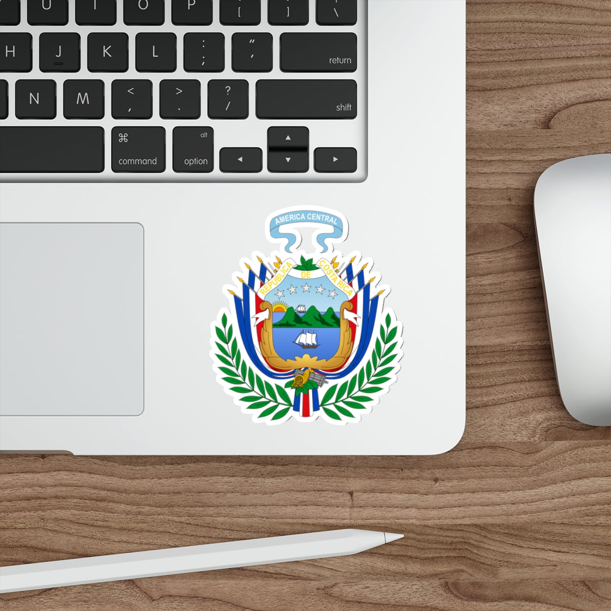 Coat of arms of Costa Rica (1848-1906) STICKER Vinyl Die-Cut Decal-The Sticker Space