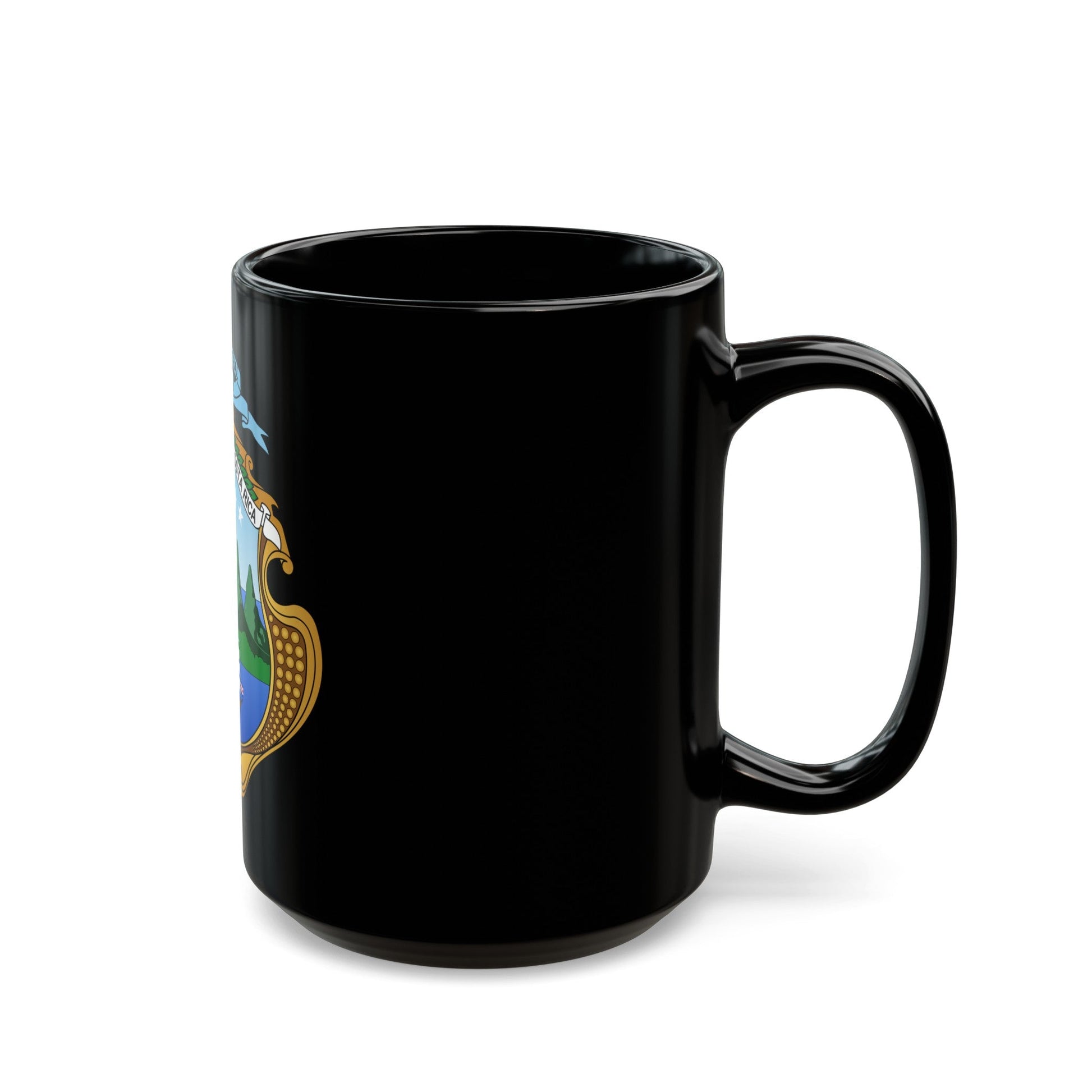 Coat of arms of Costa Rica (1906-1964) - Black Coffee Mug-The Sticker Space