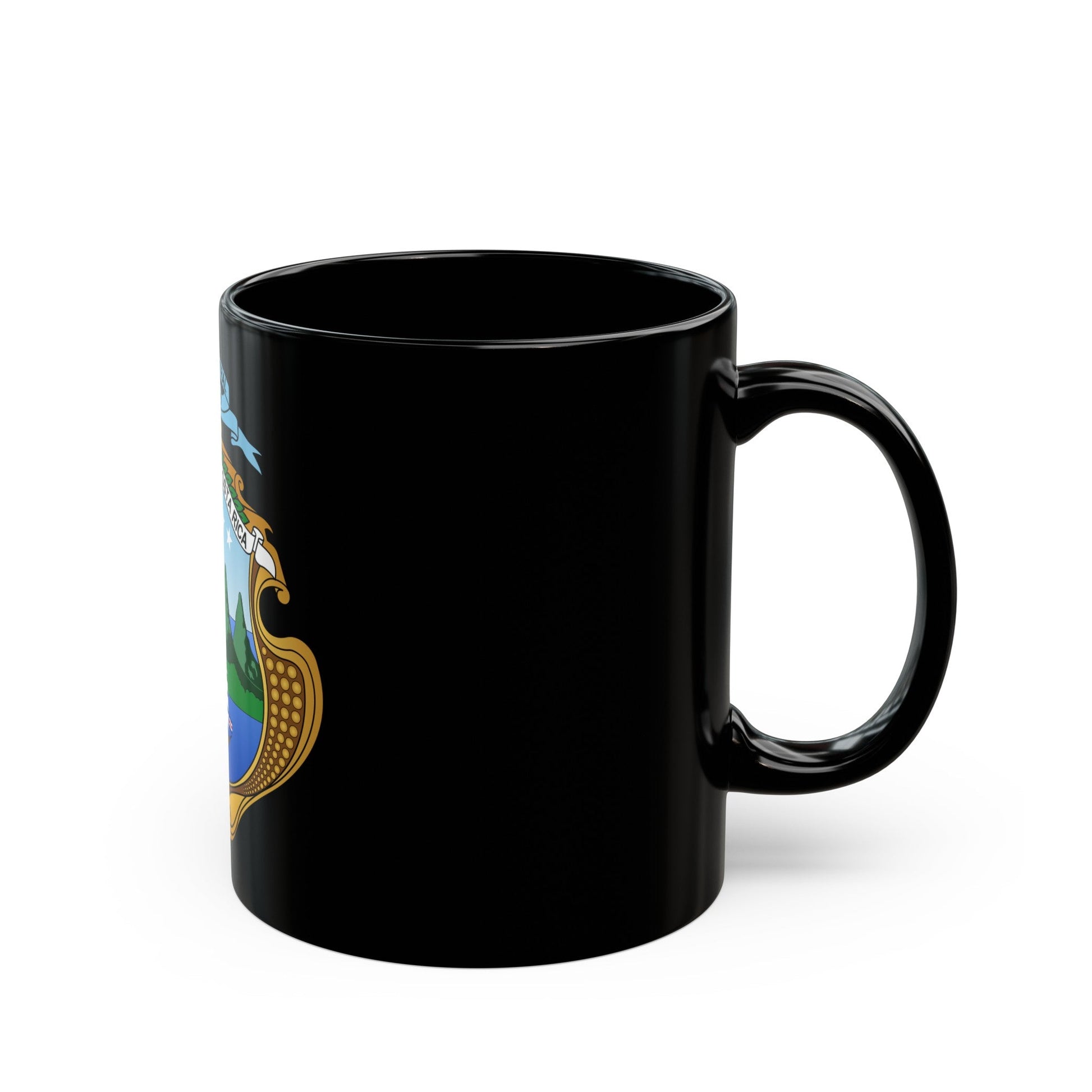 Coat of arms of Costa Rica (1906-1964) - Black Coffee Mug-The Sticker Space