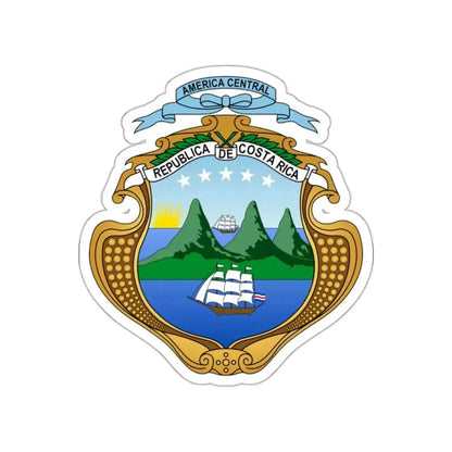 Coat of arms of Costa Rica (1906-1964) STICKER Vinyl Die-Cut Decal - The Sticker Space