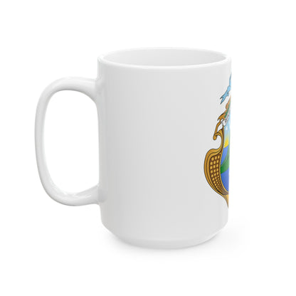 Coat of arms of Costa Rica - White Coffee Mug-The Sticker Space