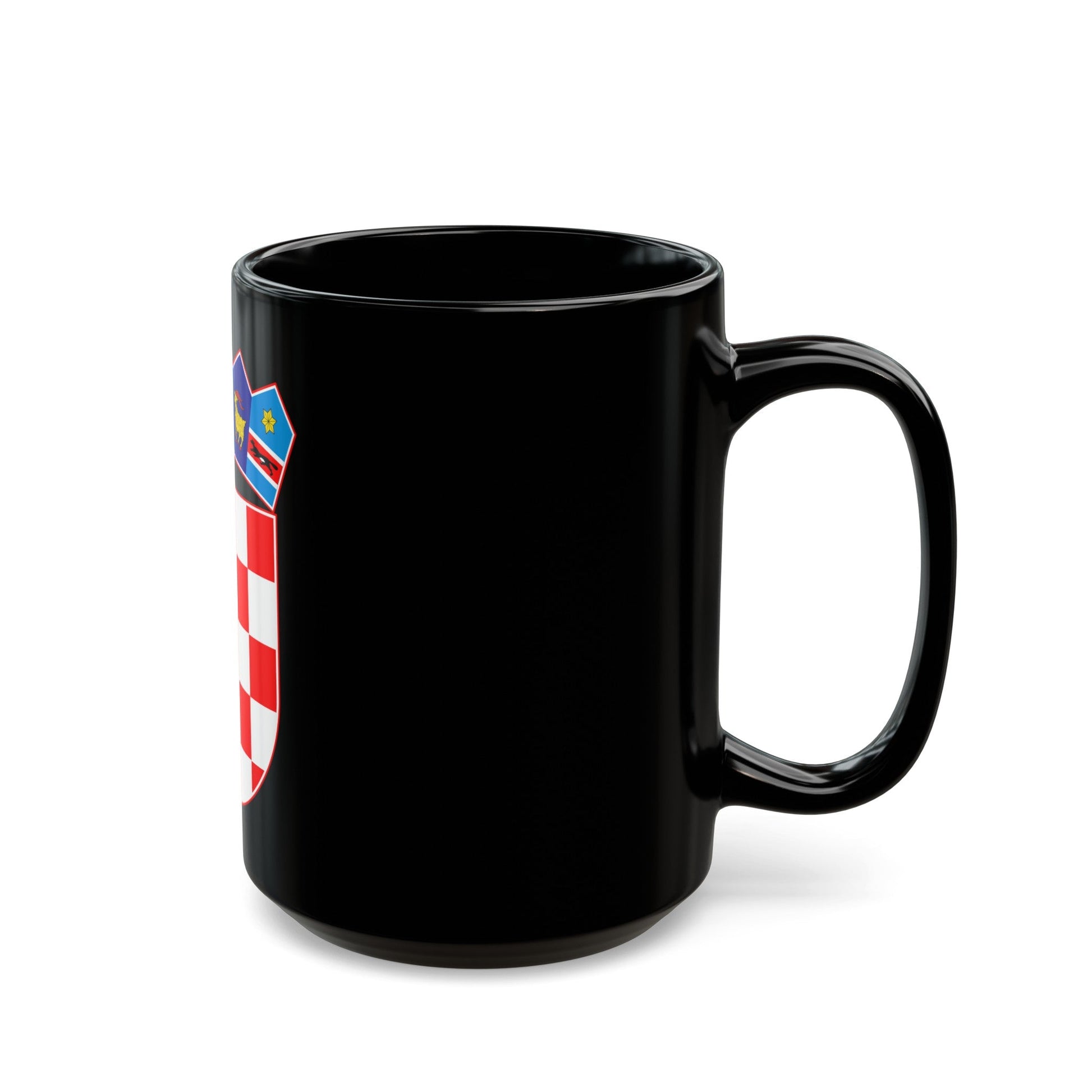 Coat of arms of Croatia - Black Coffee Mug-The Sticker Space