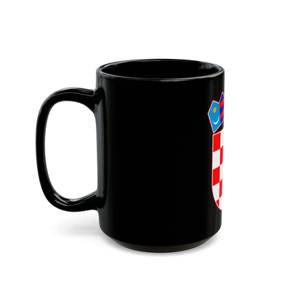 Coat of arms of Croatia - Black Coffee Mug-The Sticker Space