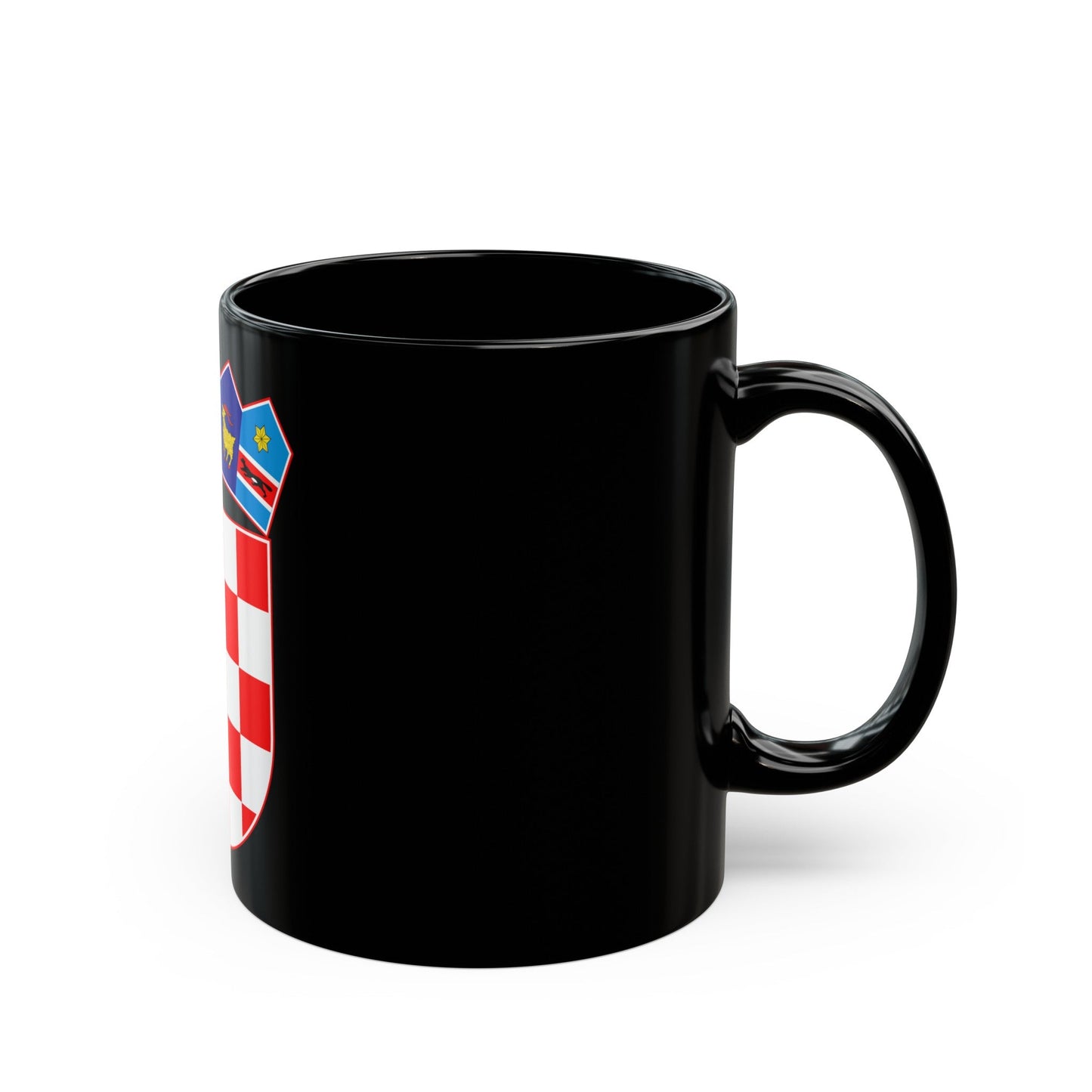 Coat of arms of Croatia - Black Coffee Mug-The Sticker Space