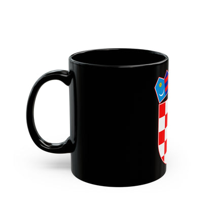 Coat of arms of Croatia - Black Coffee Mug-The Sticker Space