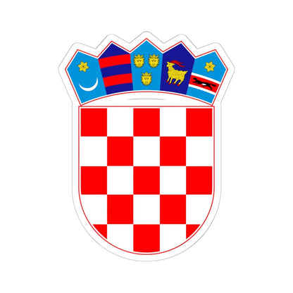 Coat of arms of Croatia (Croatia) (Coat of Arms) STICKER Vinyl Kiss-Cut Decal 6 Inch White - The Sticker Space