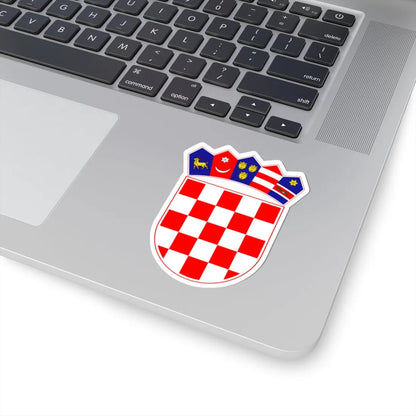 Coat of arms of Croatia historical crown inaccurate-fantasy (Croatia) (Coat of Arms) STICKER Vinyl Kiss-Cut Decal - The Sticker Space