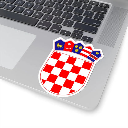 Coat of arms of Croatia historical crown inaccurate-fantasy (Croatia) (Coat of Arms) STICKER Vinyl Kiss-Cut Decal - The Sticker Space