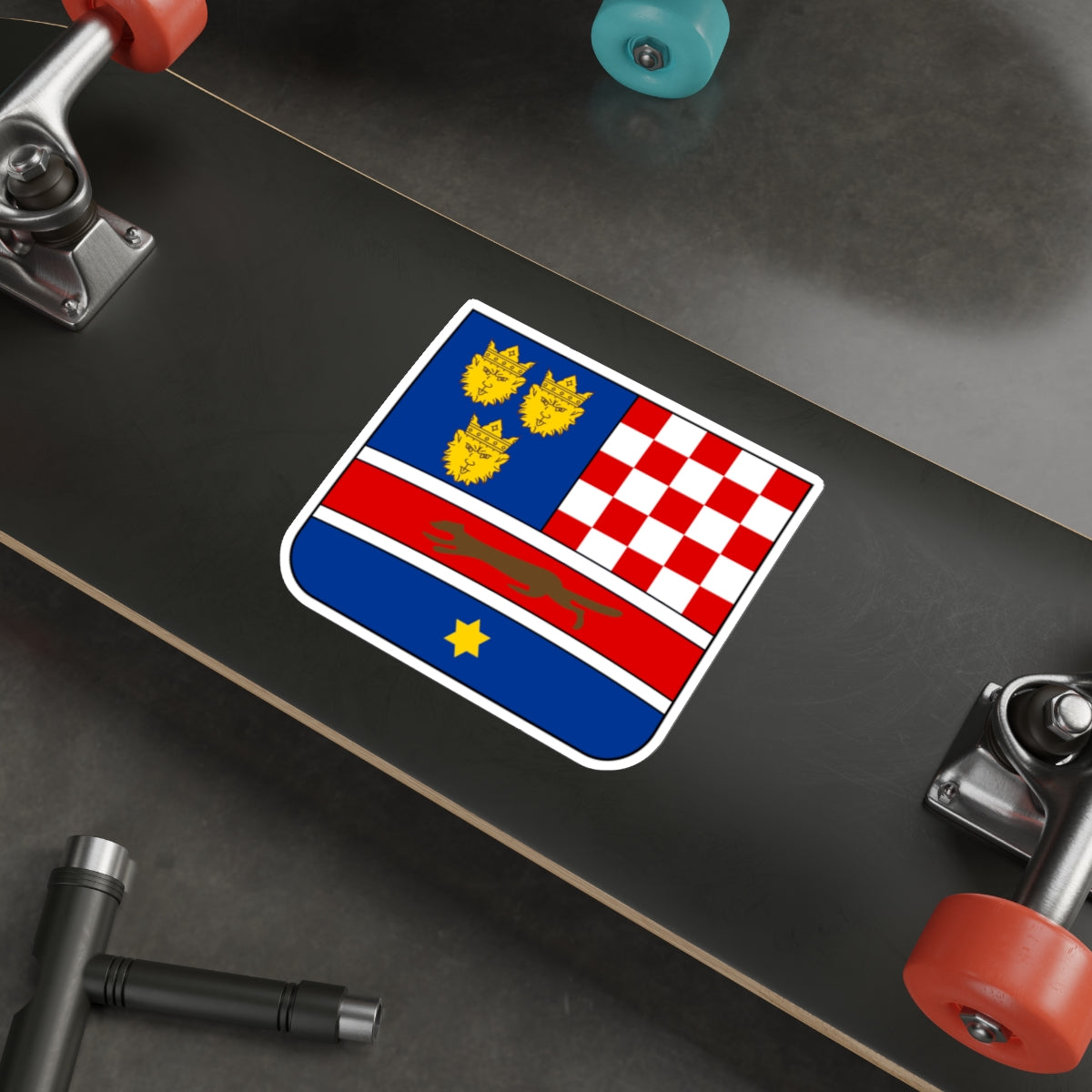 Coat of arms of Croatia (State of Slovenes, Croats and Serbs) STICKER Vinyl Die-Cut Decal-The Sticker Space