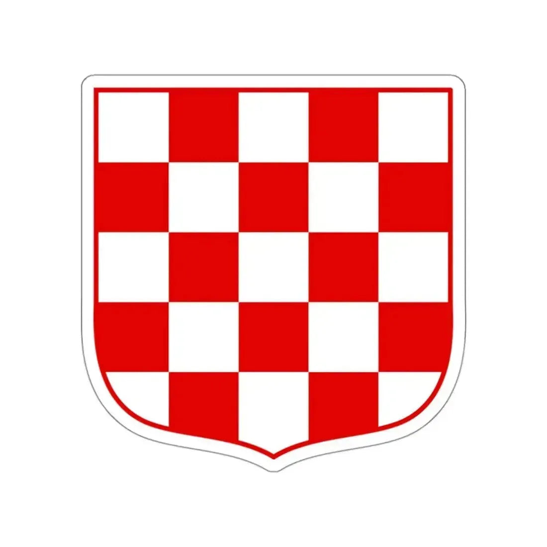 Coat of arms of Croatia (white chequy) STICKER Vinyl Die-Cut Decal 2 Inch - The Sticker Space