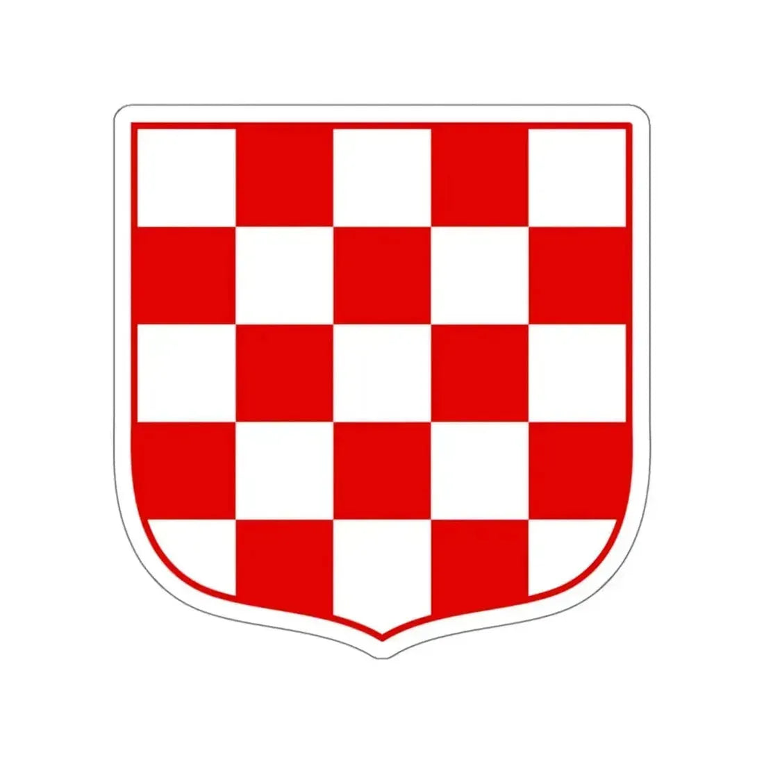 Coat of arms of Croatia (white chequy) STICKER Vinyl Die-Cut Decal 4 Inch - The Sticker Space