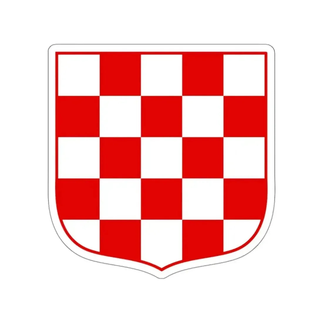 Coat of arms of Croatia (white chequy) STICKER Vinyl Die-Cut Decal - The Sticker Space