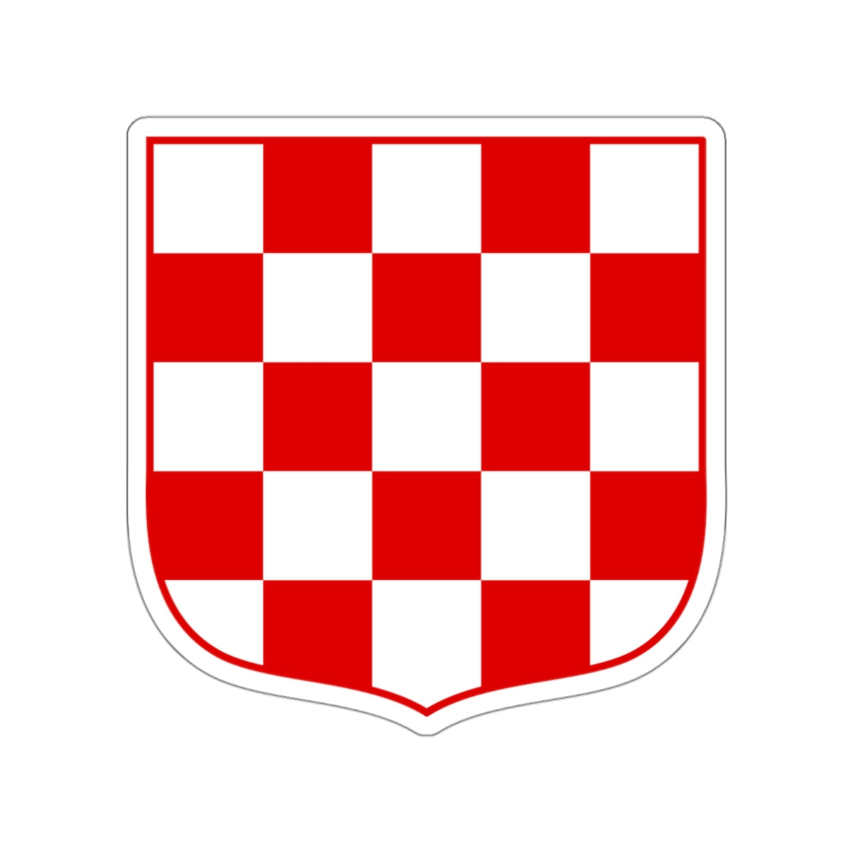 Coat of arms of Croatia (white chequy) STICKER Vinyl Die-Cut Decal-White-The Sticker Space