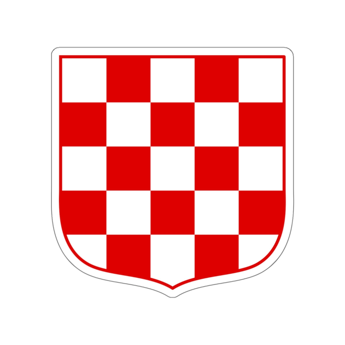 Coat of arms of Croatia (white chequy) STICKER Vinyl Die-Cut Decal-White-The Sticker Space