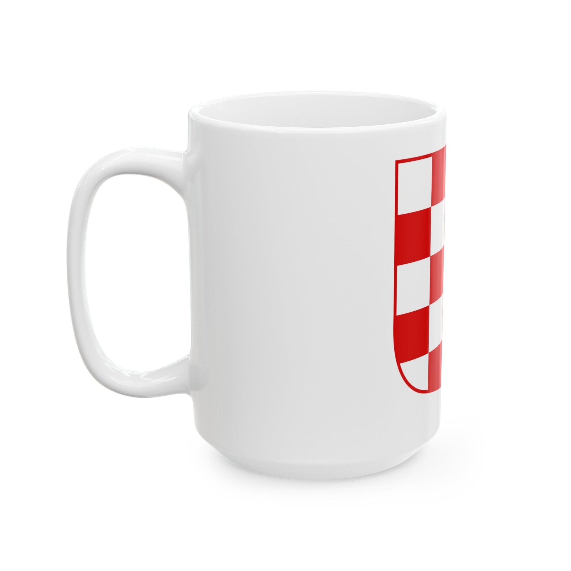 Coat of arms of Croatia (white chequy) - White Coffee Mug-The Sticker Space