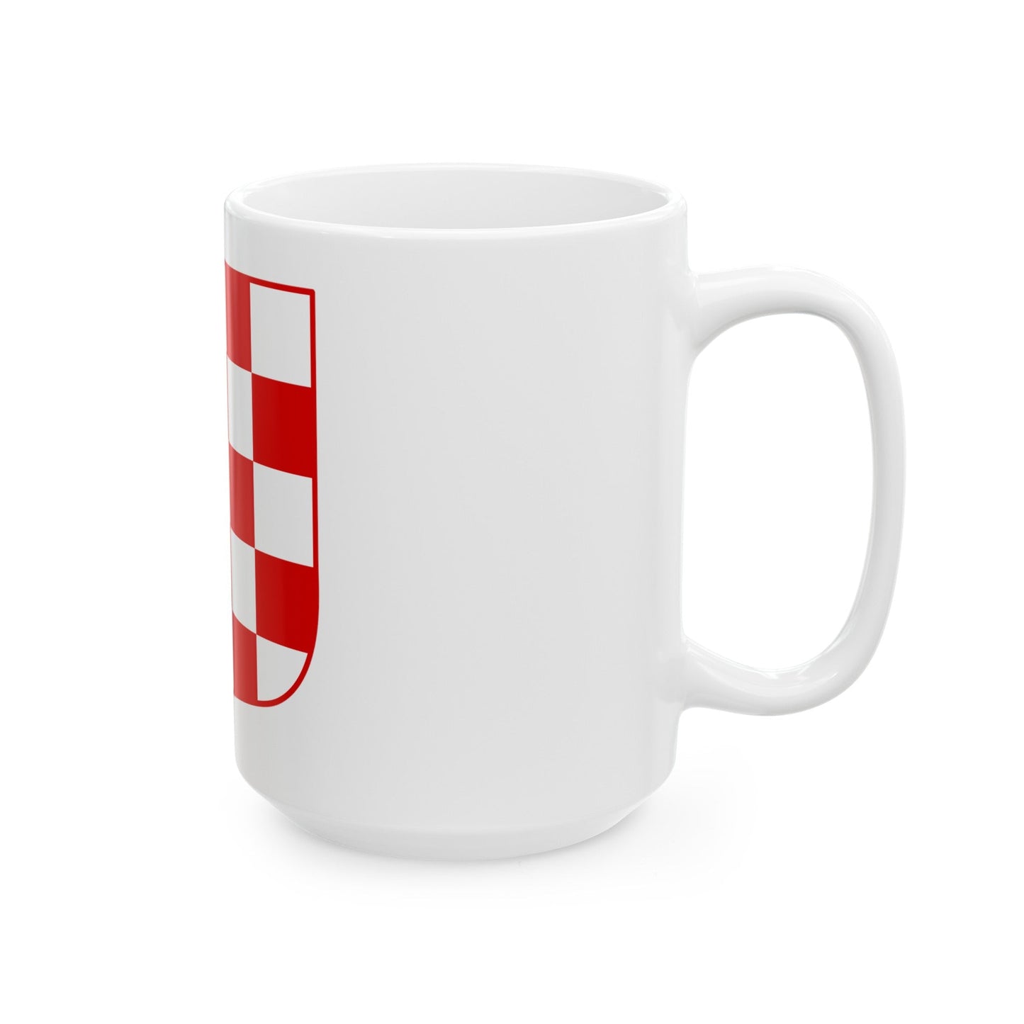 Coat of arms of Croatia (white chequy) - White Coffee Mug-The Sticker Space