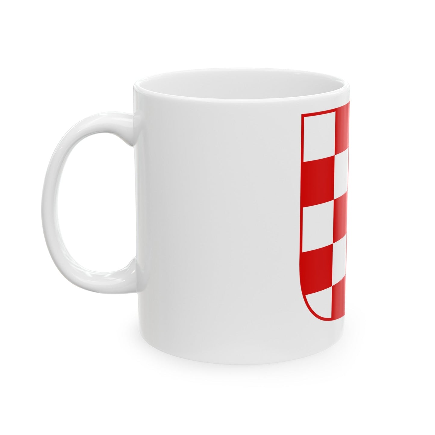 Coat of arms of Croatia (white chequy) - White Coffee Mug-The Sticker Space