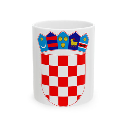 Coat of arms of Croatia - White Coffee Mug-11oz-The Sticker Space