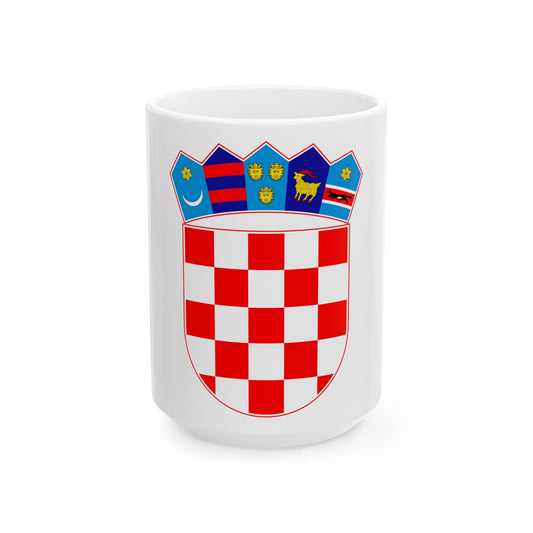 Coat of arms of Croatia - White Coffee Mug-15oz-The Sticker Space