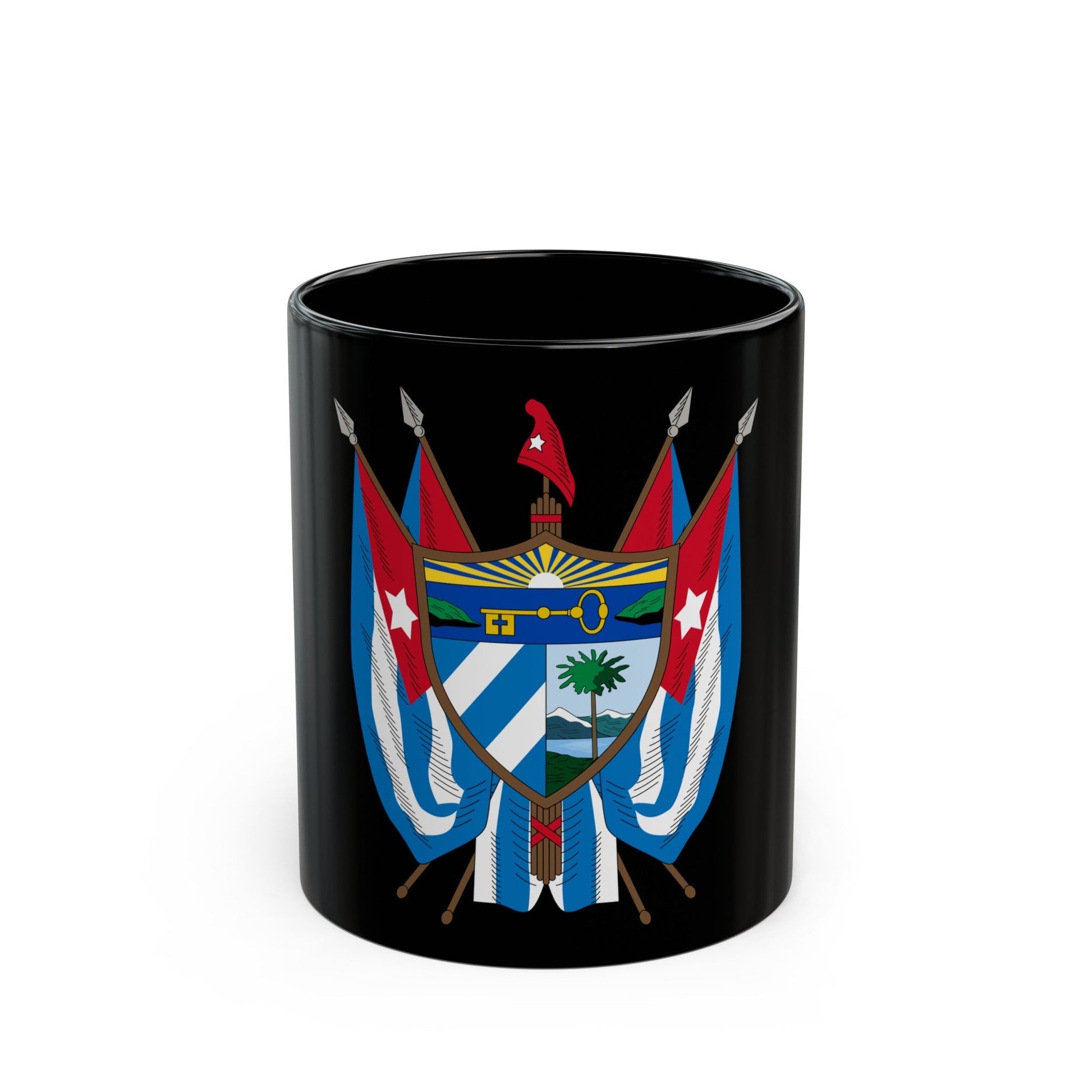 Coat of arms of Cuba (19th century) - Black Coffee Mug-11oz-The Sticker Space