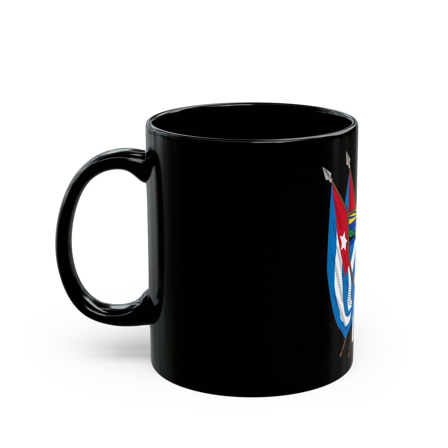 Coat of arms of Cuba (19th century) - Black Coffee Mug-The Sticker Space