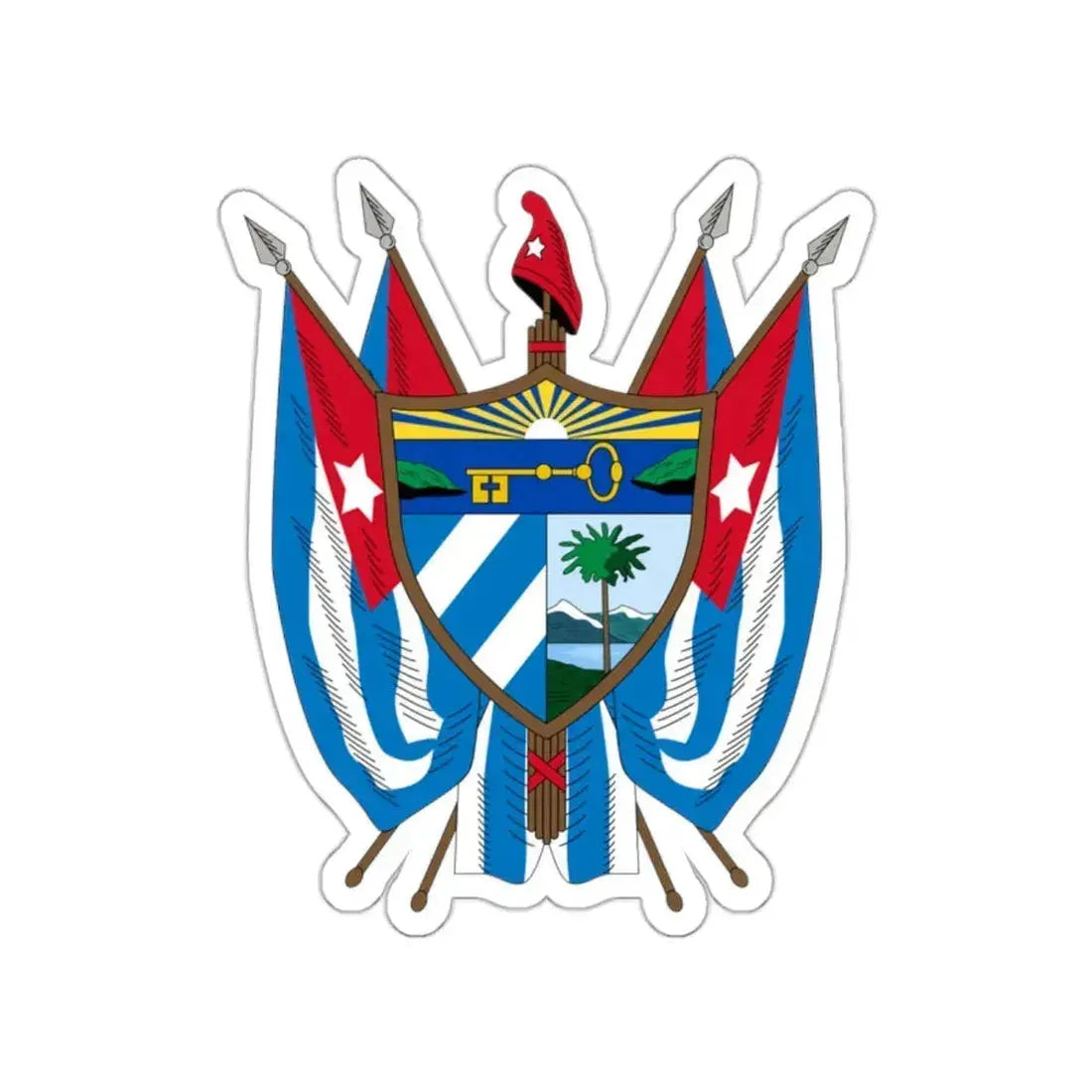 Coat of arms of Cuba (19th century) STICKER Vinyl Die-Cut Decal 2 Inch - The Sticker Space