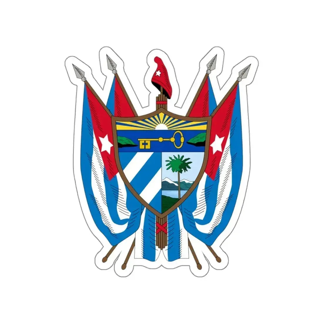 Coat of arms of Cuba (19th century) STICKER Vinyl Die-Cut Decal 4 Inch - The Sticker Space