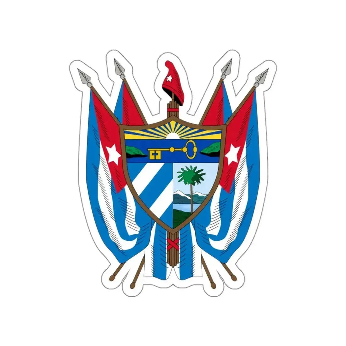Coat of arms of Cuba (19th century) STICKER Vinyl Die-Cut Decal - The Sticker Space