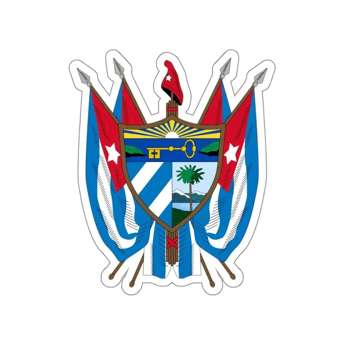 Coat of arms of Cuba (19th century) STICKER Vinyl Die-Cut Decal - The Sticker Space