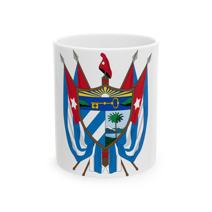 Coat of arms of Cuba (19th century) - White Coffee Mug-11oz-The Sticker Space