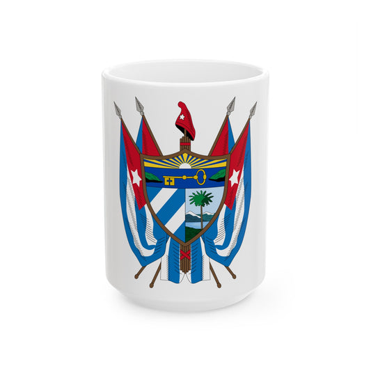 Coat of arms of Cuba (19th century) - White Coffee Mug-15oz-The Sticker Space