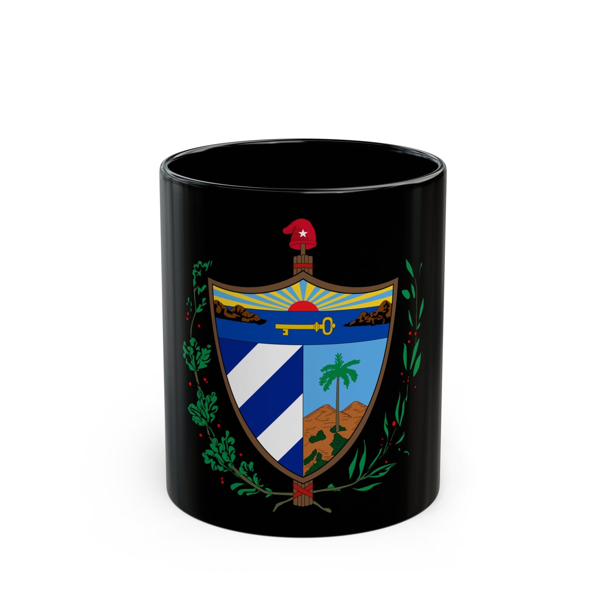 Coat of arms of Cuba - Black Coffee Mug-11oz-The Sticker Space