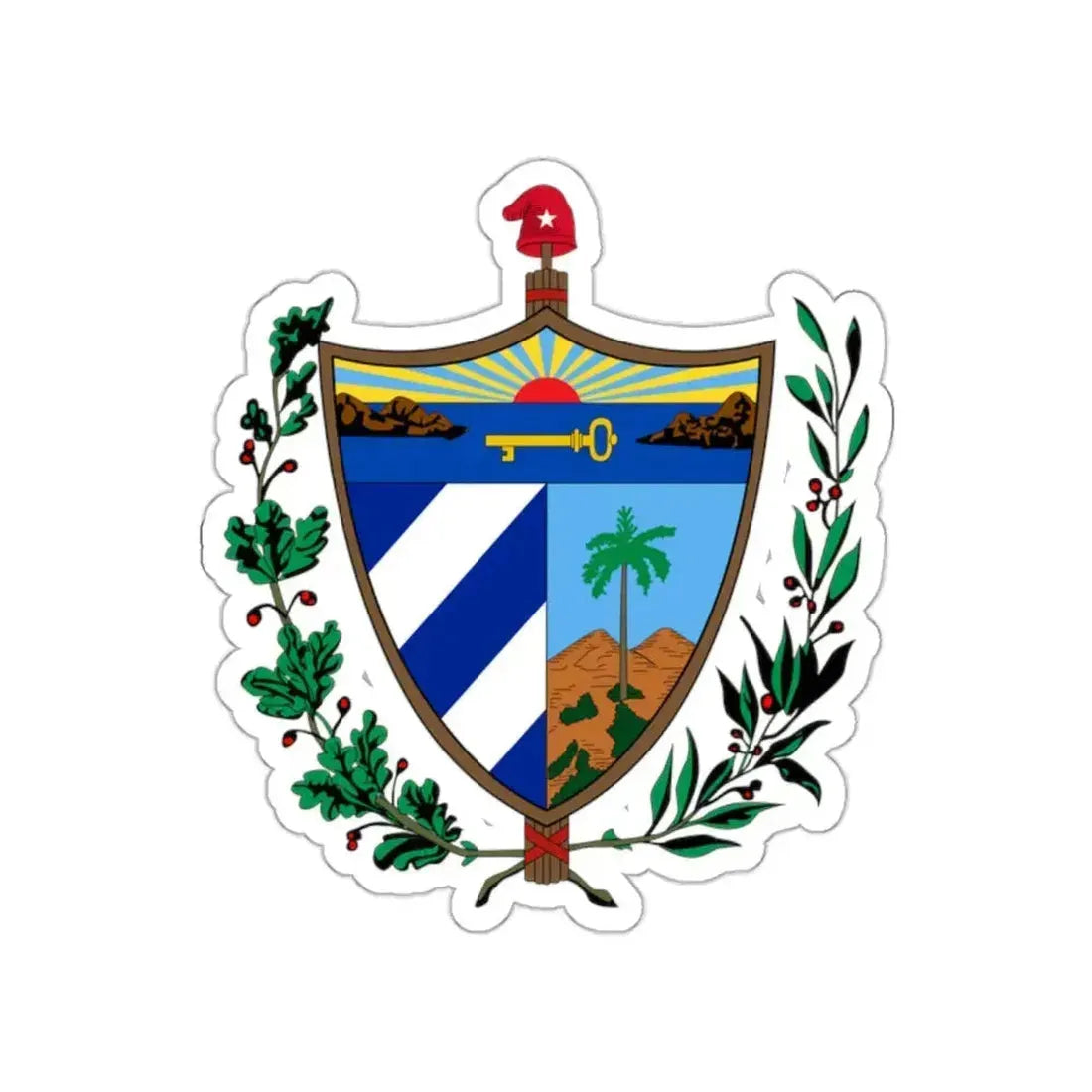 Coat of arms of Cuba STICKER Vinyl Die-Cut Decal 2 Inch - The Sticker Space