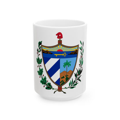 Coat of arms of Cuba - White Coffee Mug-15oz-The Sticker Space