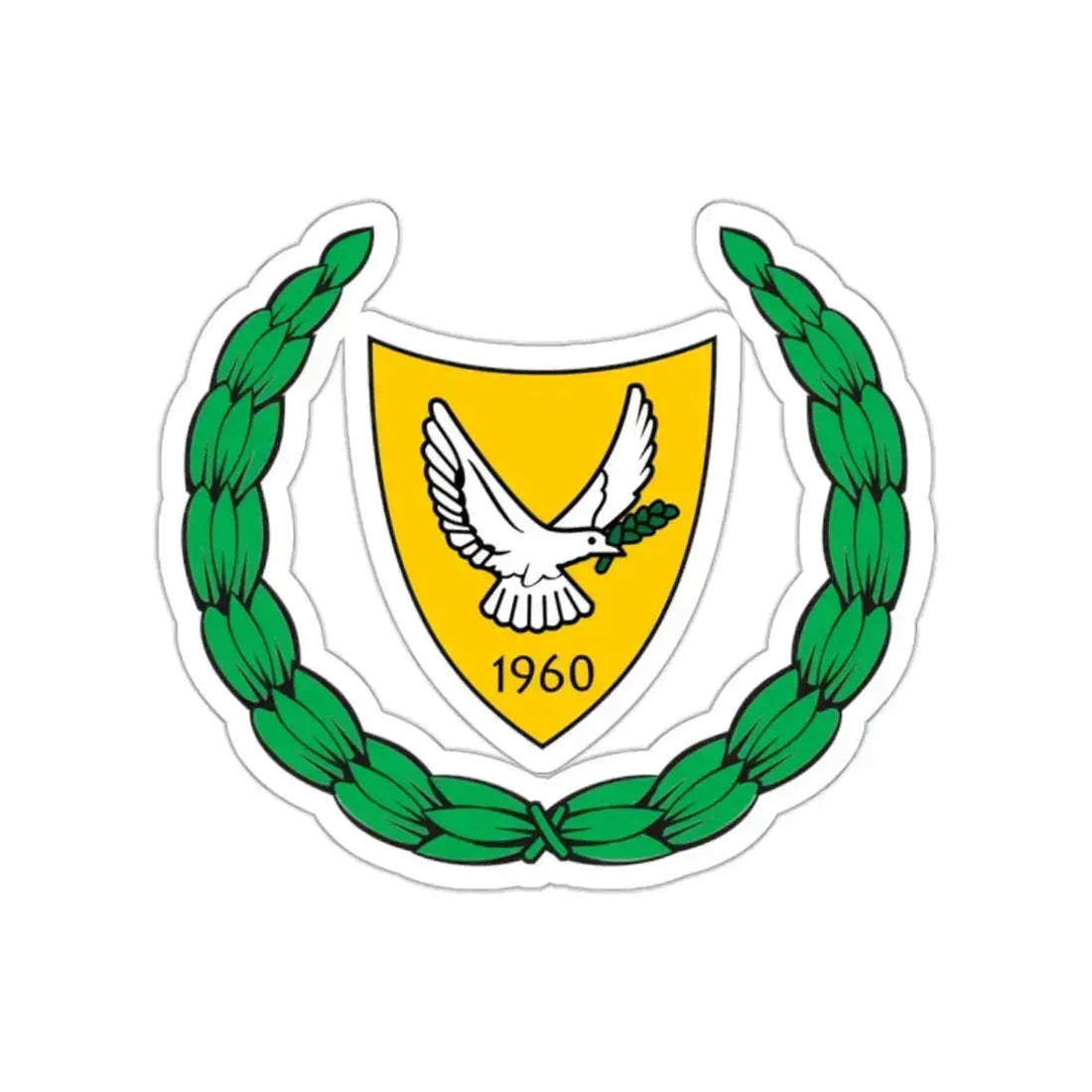 Coat of arms of Cyprus 2 STICKER Vinyl Die-Cut Decal 2 Inch - The Sticker Space