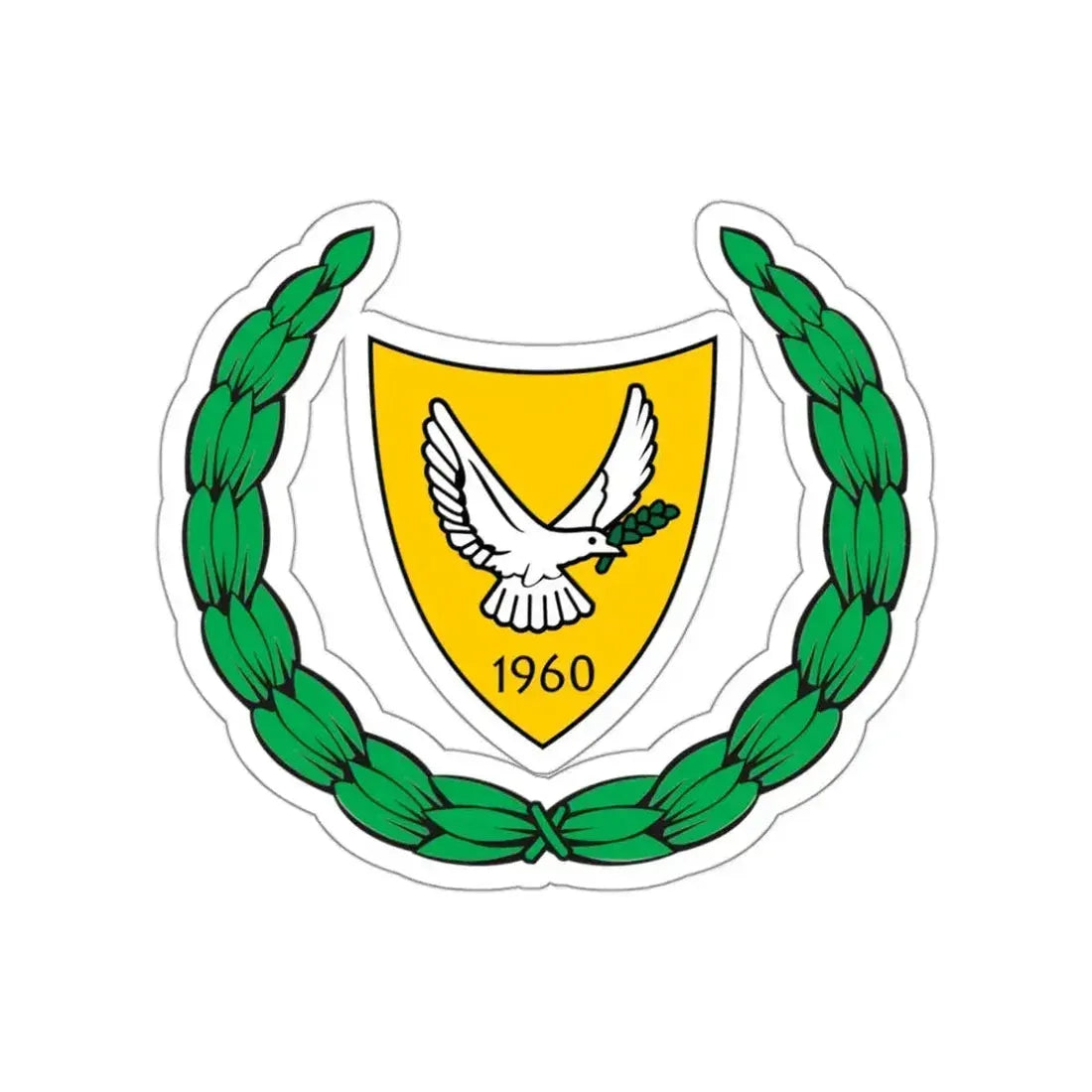 Coat of arms of Cyprus 2 STICKER Vinyl Die-Cut Decal 3 Inch - The Sticker Space
