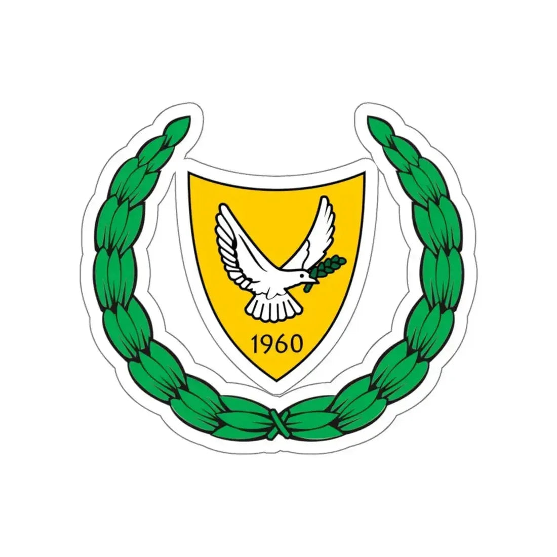 Coat of arms of Cyprus 2 STICKER Vinyl Die-Cut Decal 6 Inch - The Sticker Space