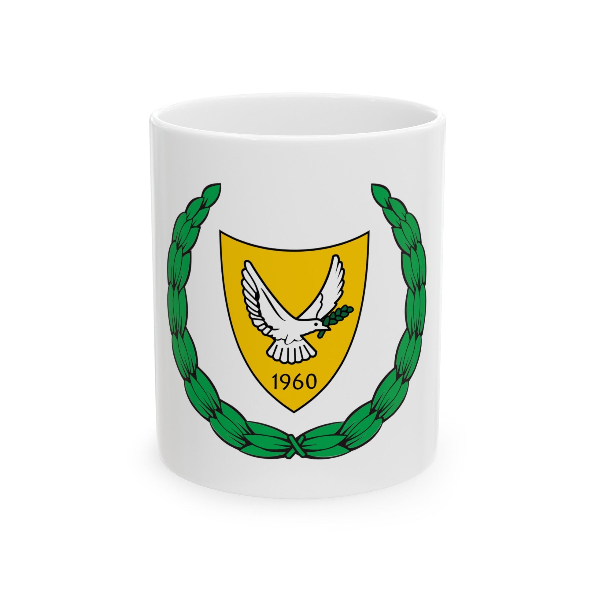 Coat of arms of Cyprus 2 - White Coffee Mug-11oz-The Sticker Space