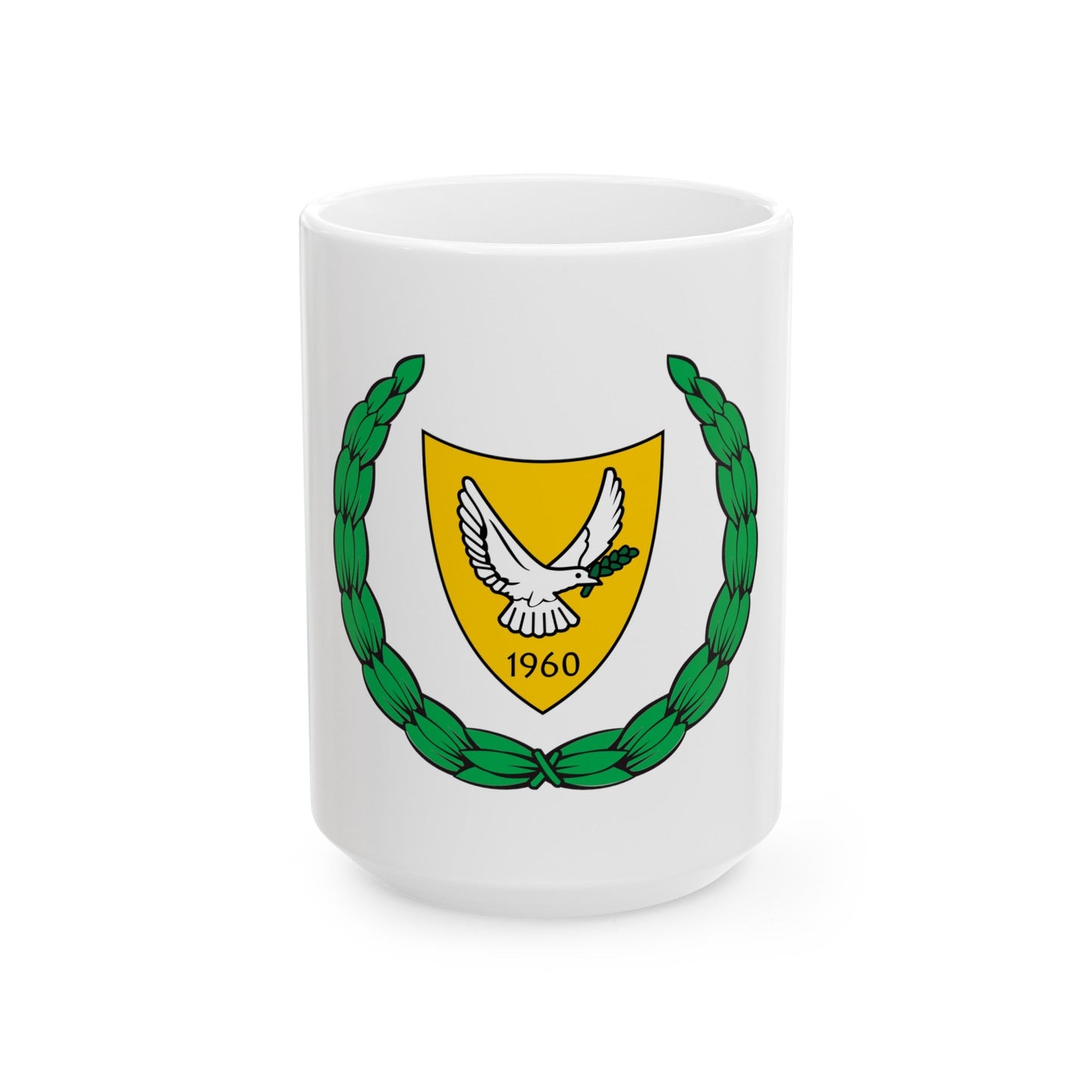 Coat of arms of Cyprus 2 - White Coffee Mug-15oz-The Sticker Space