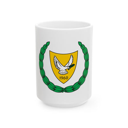 Coat of arms of Cyprus 2 - White Coffee Mug-15oz-The Sticker Space