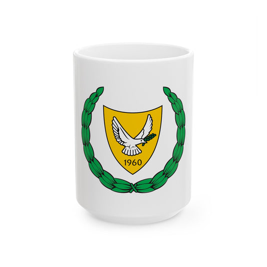 Coat of arms of Cyprus 2 - White Coffee Mug-15oz-The Sticker Space