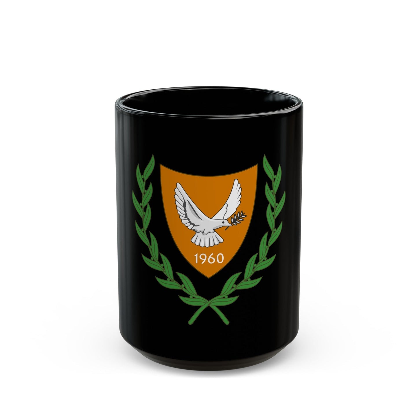 Coat of arms of Cyprus (2006) - Black Coffee Mug-15oz-The Sticker Space