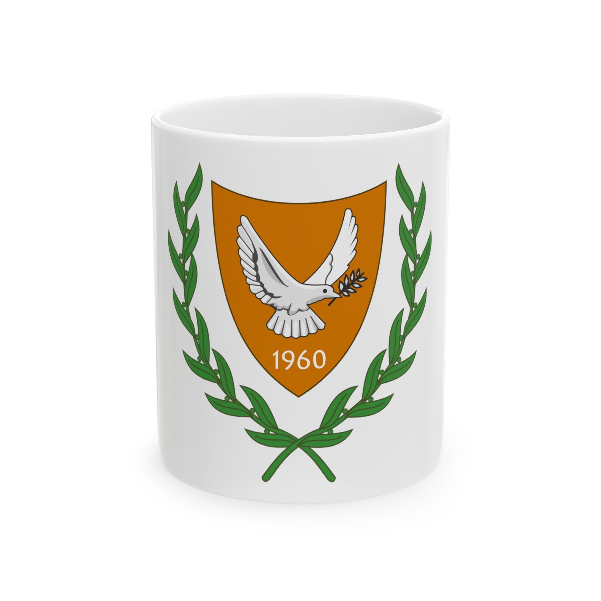 Coat of arms of Cyprus (2006) - White Coffee Mug-11oz-The Sticker Space