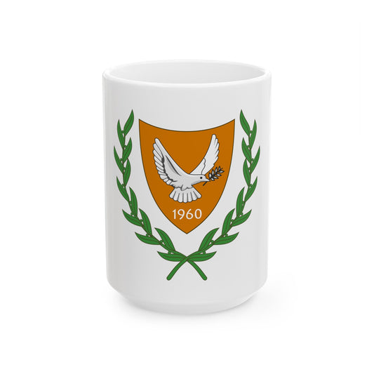 Coat of arms of Cyprus (2006) - White Coffee Mug-15oz-The Sticker Space