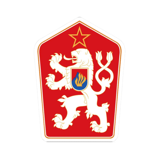 Coat of arms of Czechoslovakia 1960-1990 (Slovakia) (Coat of Arms) STICKER Vinyl Kiss-Cut Decal 2 Inch White - The Sticker Space