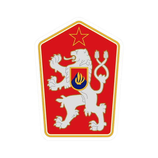 Coat of arms of Czechoslovakia 1961-1989 (Slovakia) (Coat of Arms) STICKER Vinyl Kiss-Cut Decal 2 Inch White - The Sticker Space